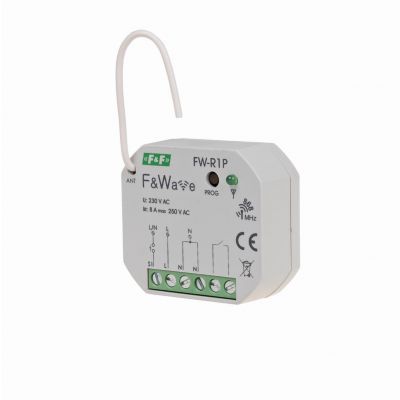 F&F radiowy pojedyńczy przekaźnik bistabilny - montaż PDT 85-265V AC/DC FW-R1P (FW-R1P)